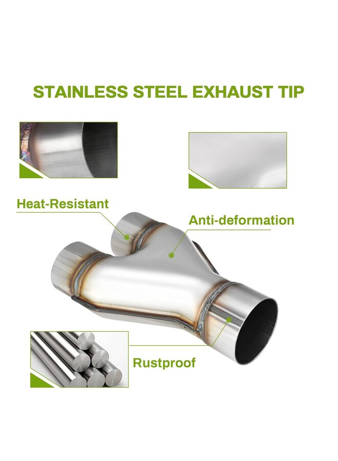 LAMAY Stainless Steel Exhaust Y Pipe, Single to Dual Exhaust Adapter Connector Stainless Steel Exhaust Y-Pipe Adapter for Car Modification (Size : 76-76MM) - Image 4